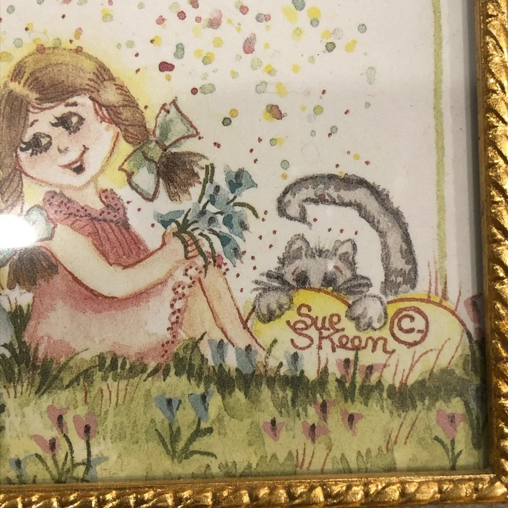 Sue Skeen “When We Became Friends”‎ Framed Print Fancy Gold Frame